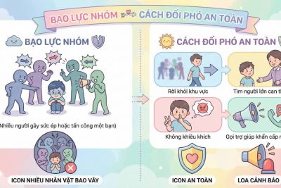 Bộ ảnh tuyên truyền về bạo lực học đường và cách phòng tránh