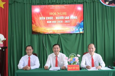 TRƯỜNG THCS VĨNH PHONG 1 TỔ CHỨC HỘI NGHỊ VIÊN CHỨC, NGƯỜI LAO ĐỘNG NĂM HỌC 2026–2027