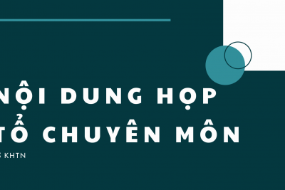 Nội dung họp tổ lần thứ hai tháng 11/2025