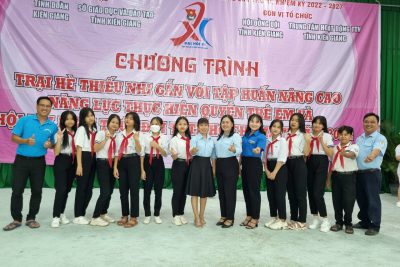 Tham gia Trại hè thiếu nhi và Hội thi Nghi thức Đội TNTP Hồ Chí Minh tỉnh Kiên Giang năm 2022